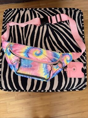 Source Unknown Pink Tie-Dye Crossbody Fanny Pack